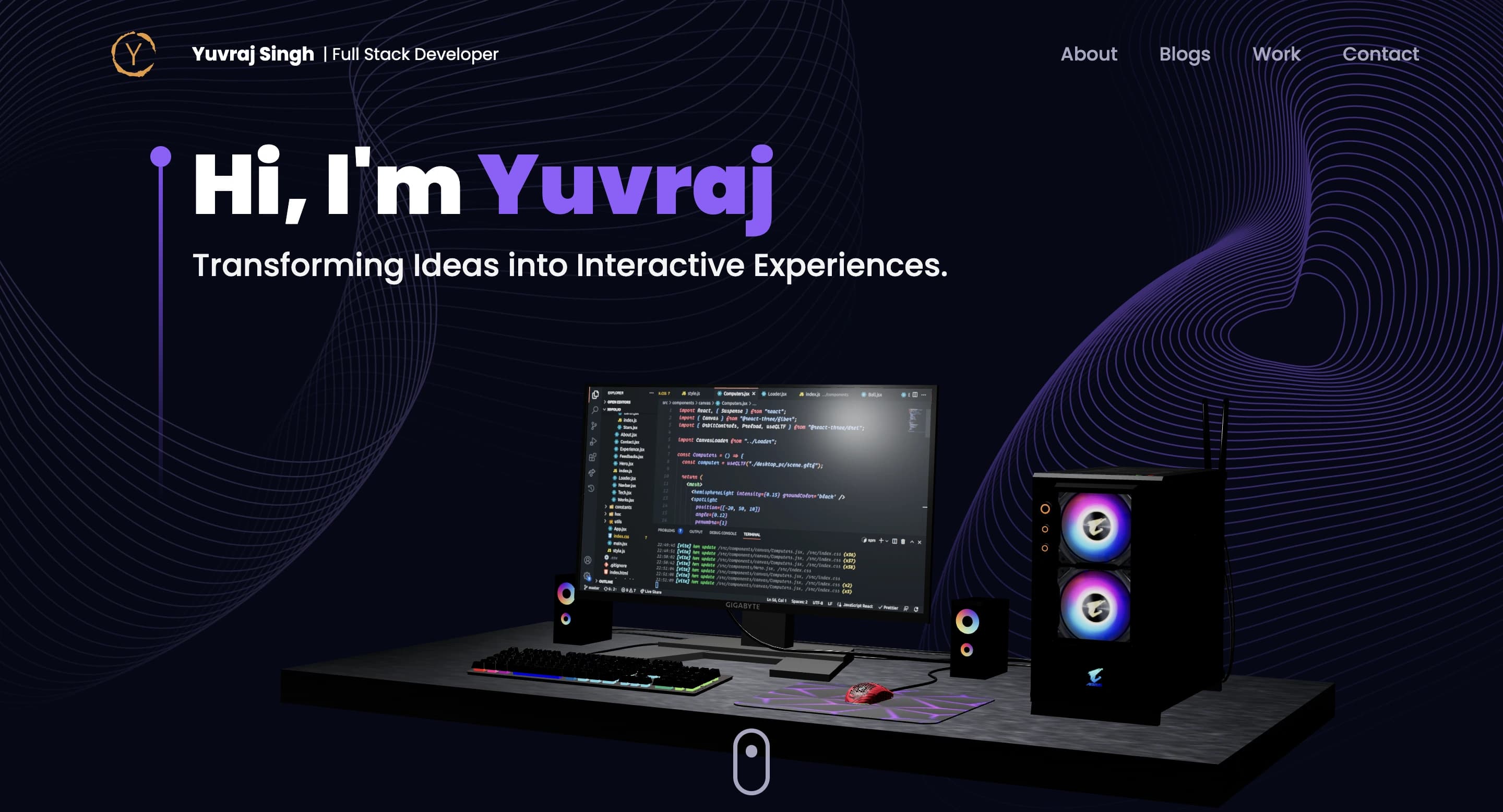 3D Portfolio Website